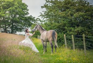 Wedding Dress And Horse